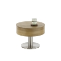 Salontafel ELEMENT met liftfunctie, Ø 60 cm, eiken/zilver