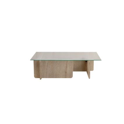 Salontafel ESCAPE 105x65 cm beige/helder
