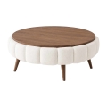 Salontafel FELPO pr. 100 cm wit/walnoot