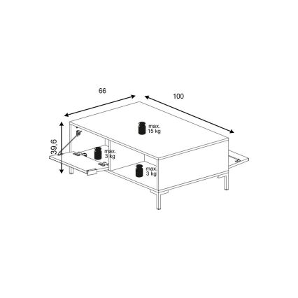Salontafel FLOP zwart