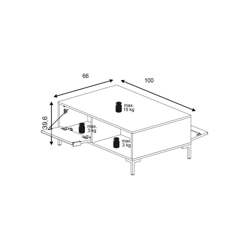 Salontafel FLOP zwart