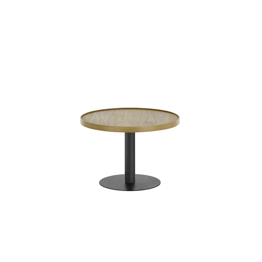 Salontafel FOCUS Ø 60 cm eiken/zwart
