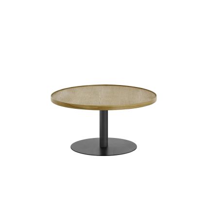 Salontafel FOCUS, Ø 80 cm, eiken/zwart