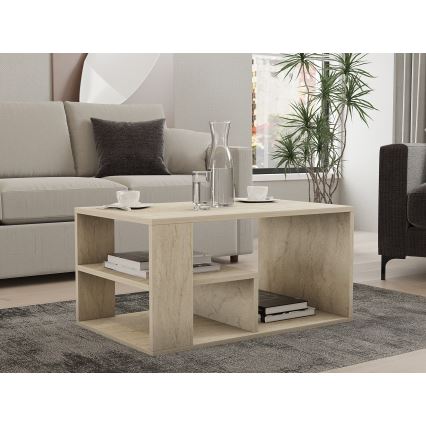Salontafel JELIO, beige marmerdecor