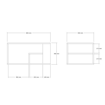 Salontafel JELIO, beige marmerdecor