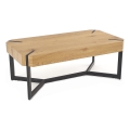 Salontafel LAVIDA 43x110 cm goud eiken/zwart