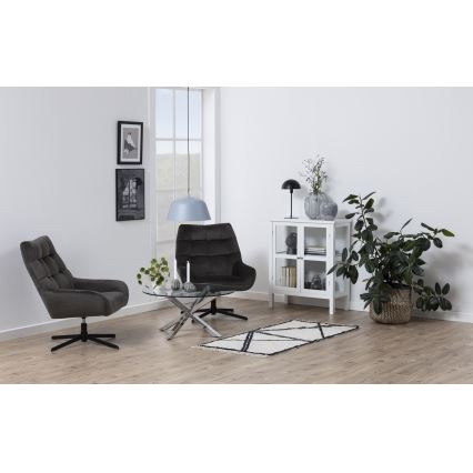 Salontafel LUCA 82 cm helder/zilver