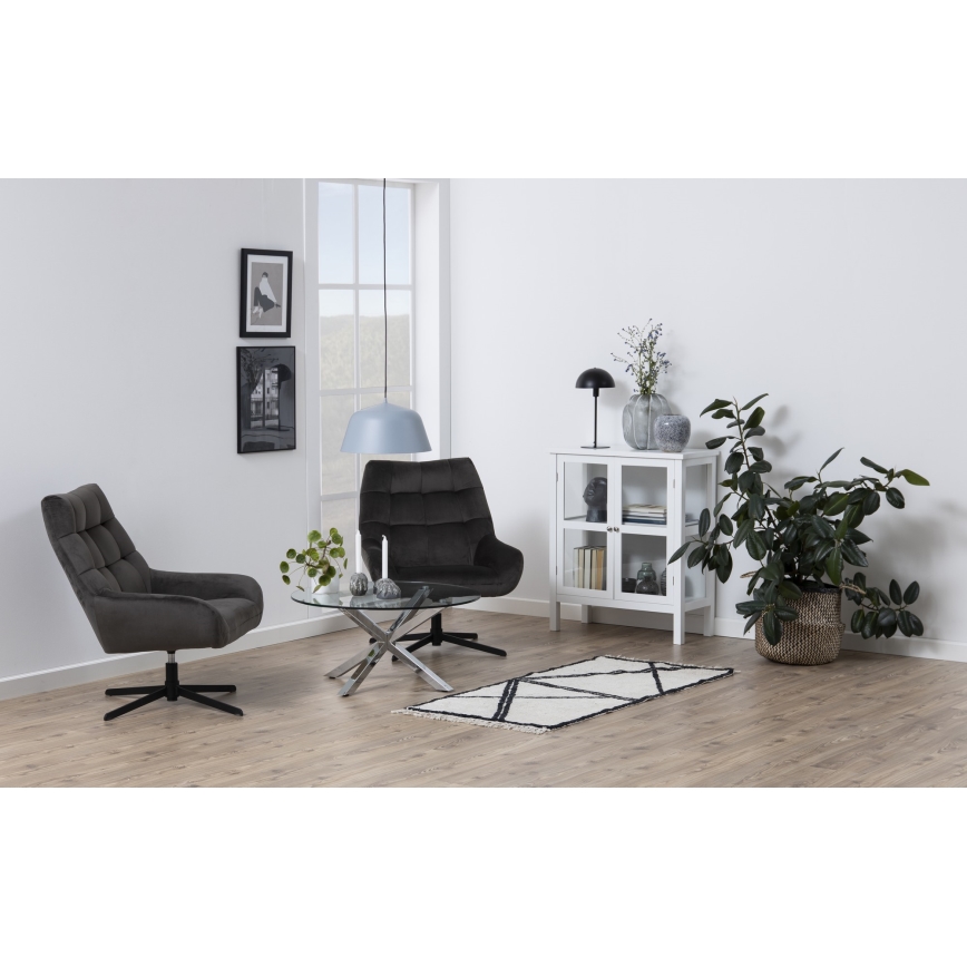 Salontafel LUCA 82 cm helder/zilver