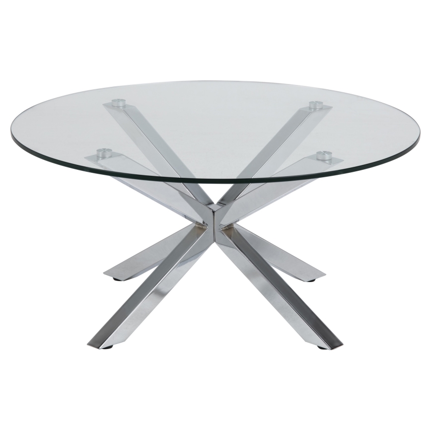 Salontafel LUCA 82 cm helder/zilver