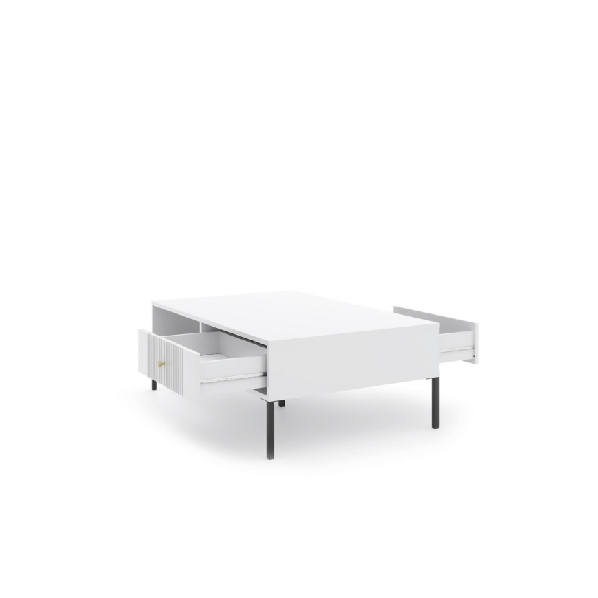 Salontafel LUE 104x68 cm wit/zwart