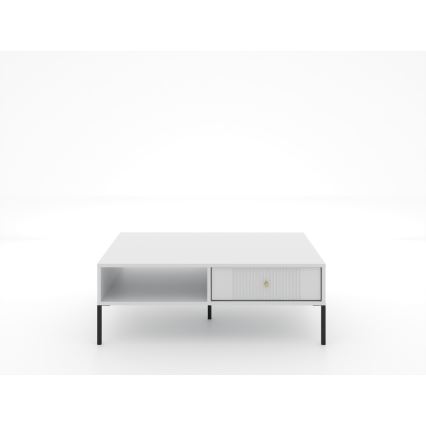 Salontafel LUE 104x68 cm wit/zwart