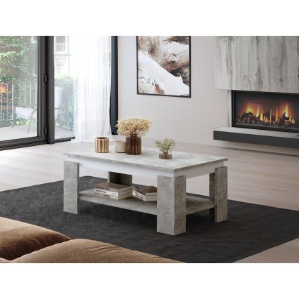 Salontafel LUNO grijs beton/antraciet