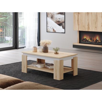 Salontafel LUNO sonoma-eik/wit