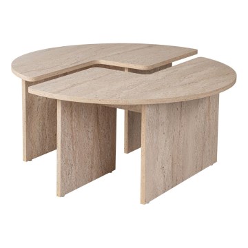 Salontafel LUVIA, marmerlook beige