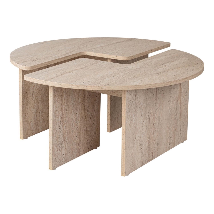 Salontafel LUVIA, marmerlook beige