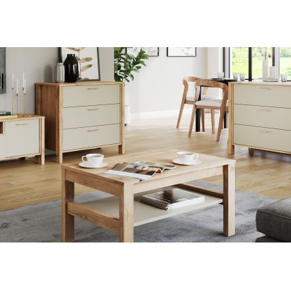 Salontafel MENTA 90x45 cm wotan-eik/grijs