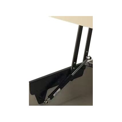 Salontafel met liftfunctie en opbergplank OASIS 75x75 cm crème/zwart