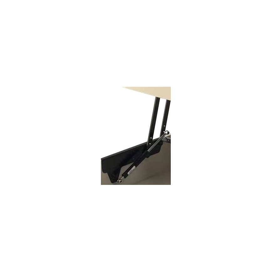 Salontafel met liftfunctie en opbergplank OASIS 75x75 cm crème/zwart