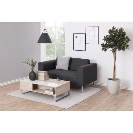 Salontafel met liftfunctie ENZO 110x60 cm wit/sonoma eik