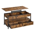 Salontafel met opklapbaar blad NYRO bruin/zwart