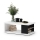 Salontafel met plank en opbergruimte LORA wit/zwart