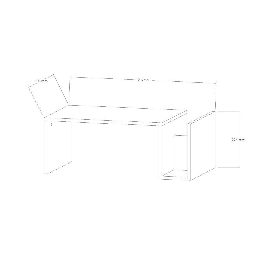 Salontafel MONEL, marmerlook, grijs
