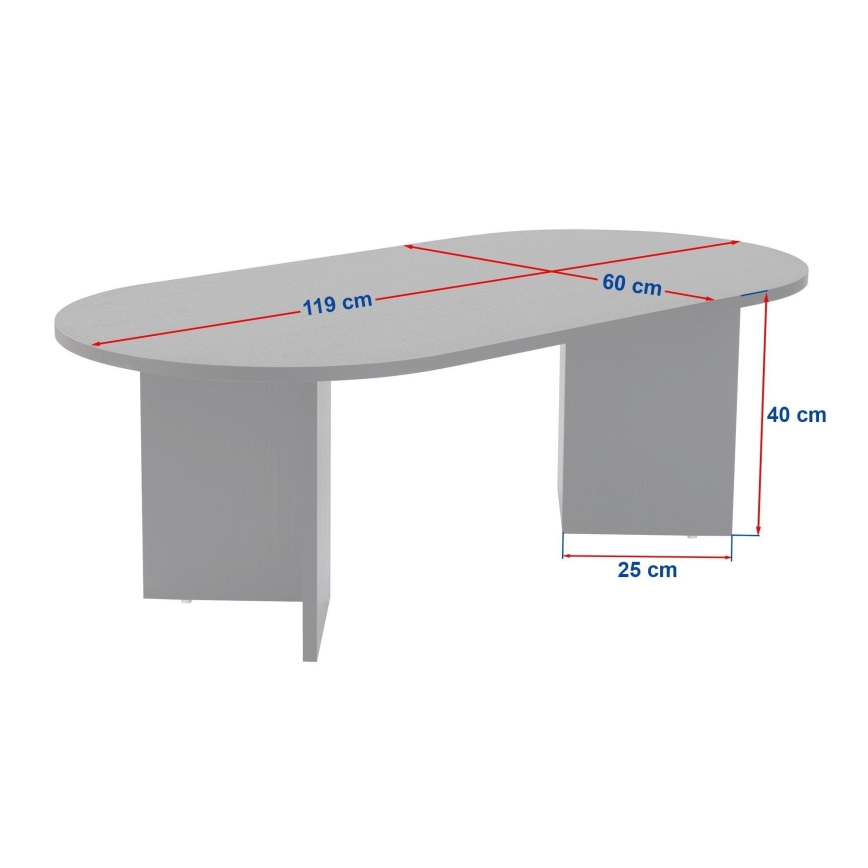 Salontafel NEL 119x60 cm beige/walnoot