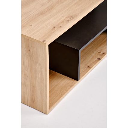 Salontafel NOTE 90x51 cm zwart/artisan eiken