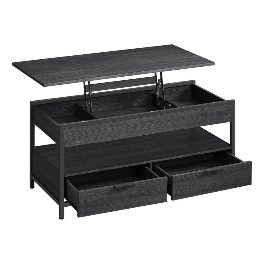 Salontafel NYRO met hefblad, zwart