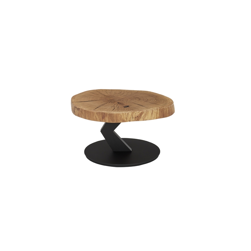 Salontafel ODIN Ø 75 cm eiken/zwart