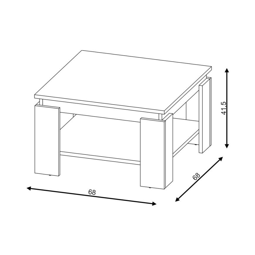Salontafel OLAF artisan eiken/antraciet