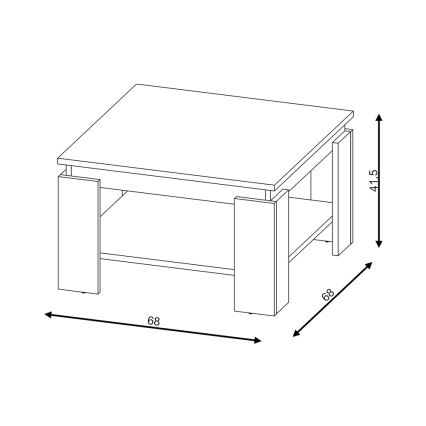 Salontafel OLAF, betongrijs/antraciet