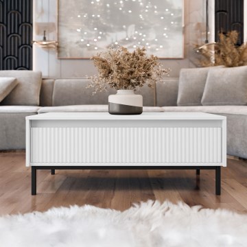Salontafel OZMI 100x40 cm wit