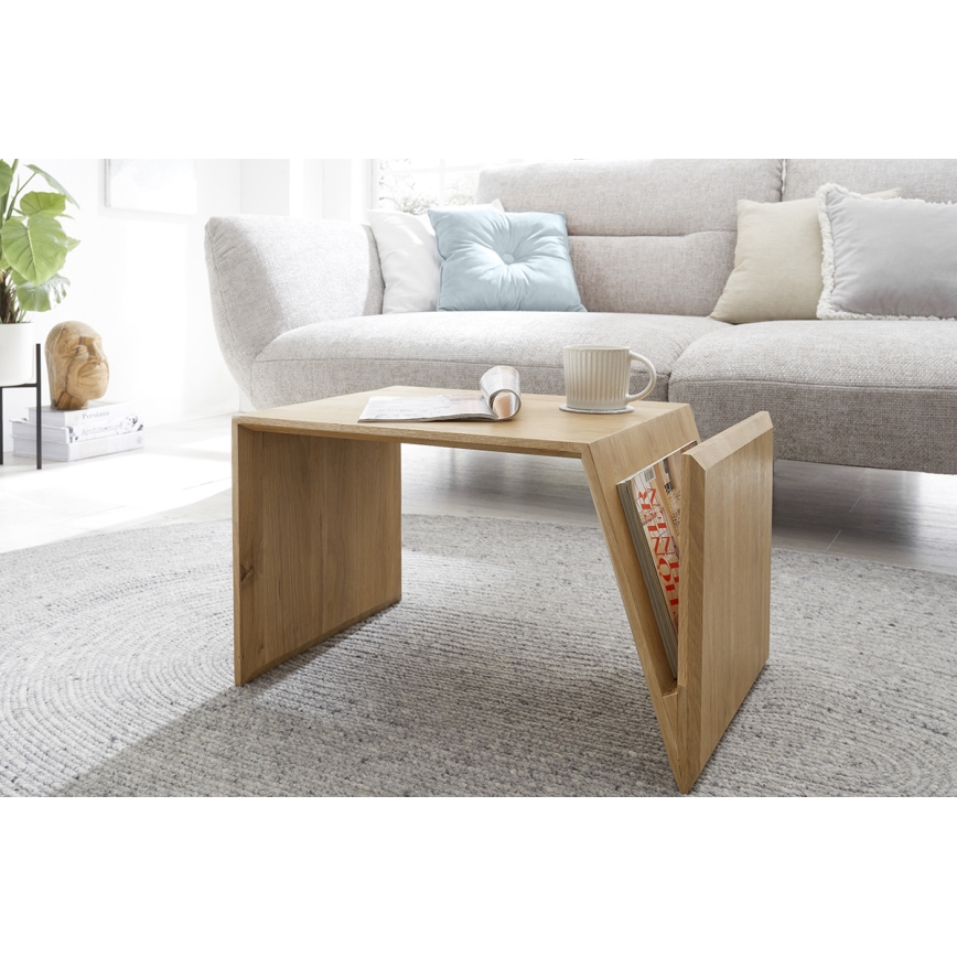 Salontafel met verticale en horizontale verstelopties PRISM 60x40 cm eiken