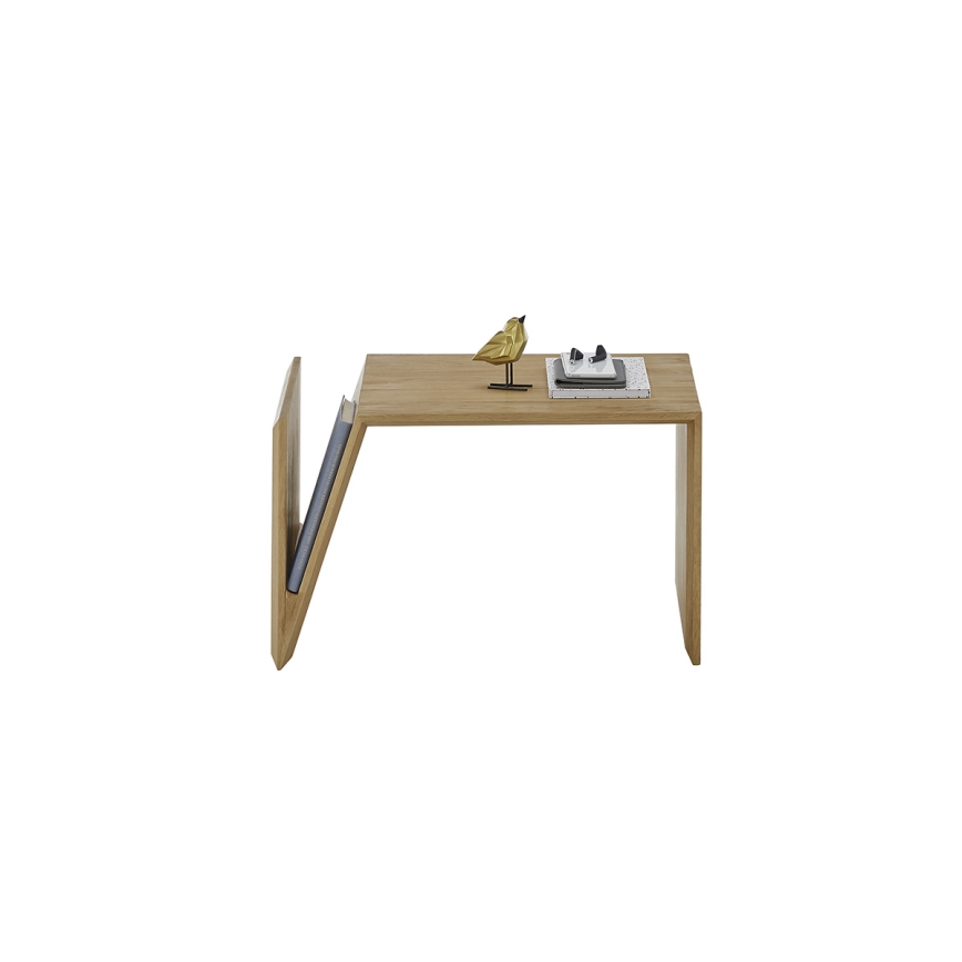 Salontafel met verticale en horizontale verstelopties PRISM 60x40 cm eiken