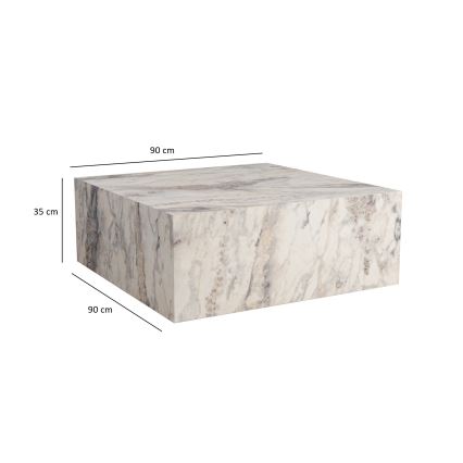 Salontafel PRIZMA 90x90 cm marmer