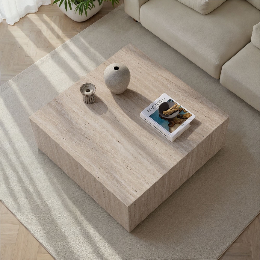Salontafel PRIZMA 90x90 cm travertijn