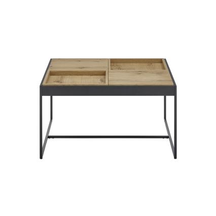 Salontafel PULSE 83x83 cm eiken/zwart