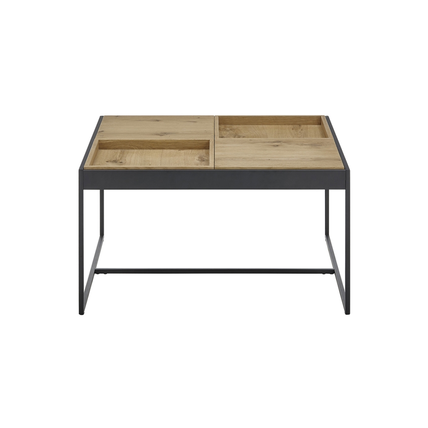 Salontafel PULSE 83x83 cm eiken/zwart