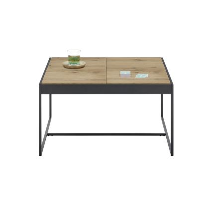 Salontafel PULSE 83x83 cm eiken/zwart
