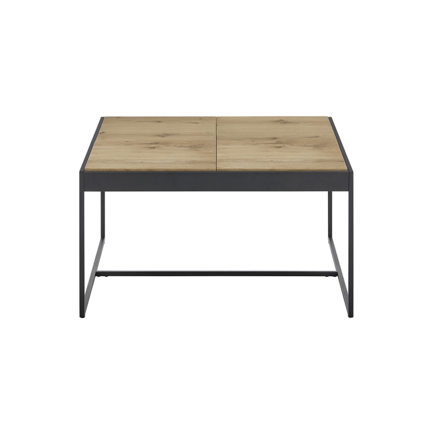 Salontafel PULSE 83x83 cm eiken/zwart
