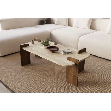 Salontafel PURO 120x60 cm walnoot/beige