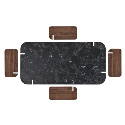 Salontafel PURO 120x60 cm walnoot/zwart