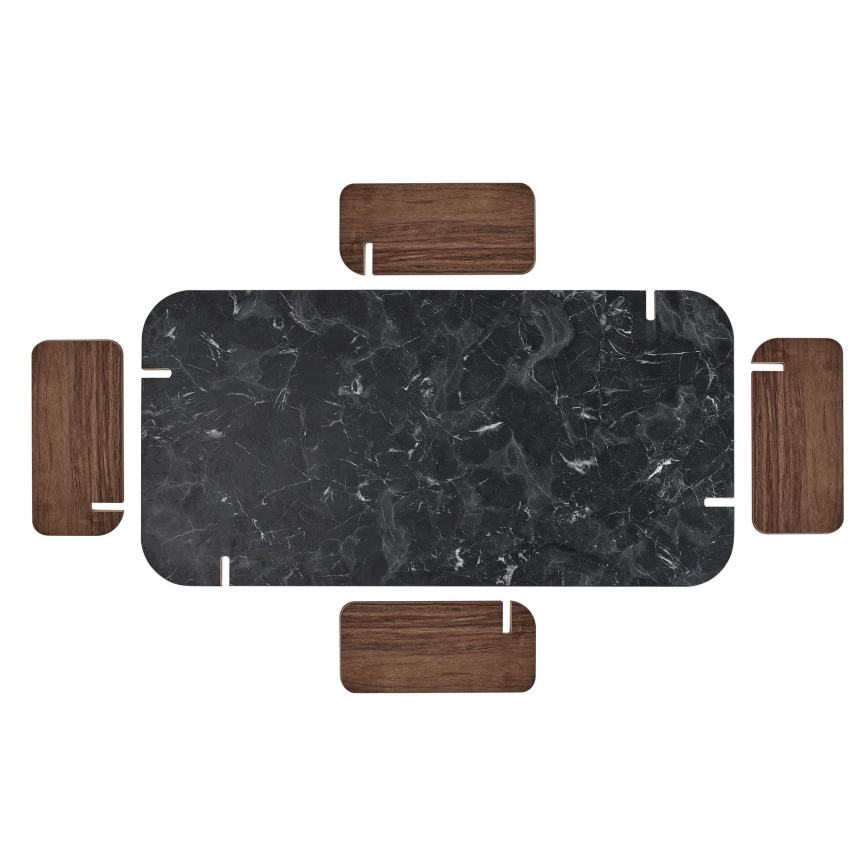 Salontafel PURO 120x60 cm walnoot/zwart