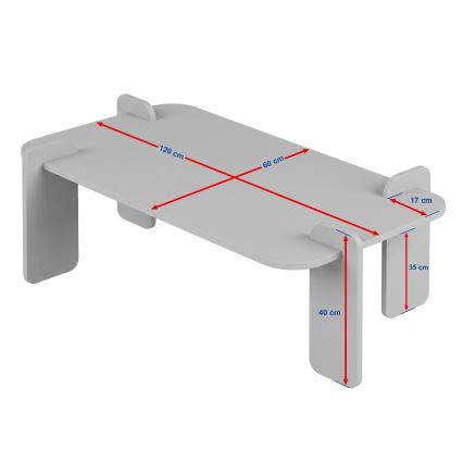 Salontafel PURO 120x60 cm walnoot/zwart