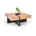 Salontafel RADIX 100x100 cm zwart/bruin