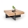 Salontafel RADIX 100x100 cm zwart/bruin