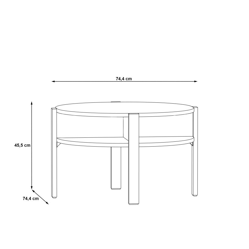 Salontafel RINO zwart