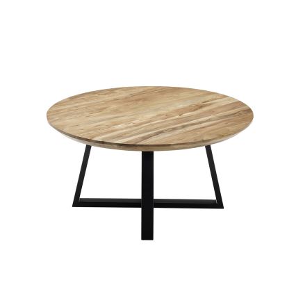 Salontafel RIVA Ø 90 cm, acaciahout/zwart