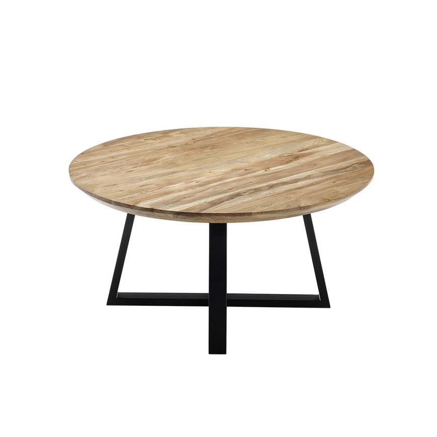 Salontafel RIVA Ø 90 cm, acaciahout/zwart